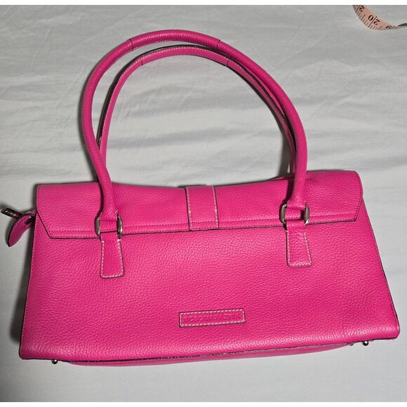BCBGMAXAZRIA Large Magenta Pink Faux Leather Hand Bag - Picture 4 of 12